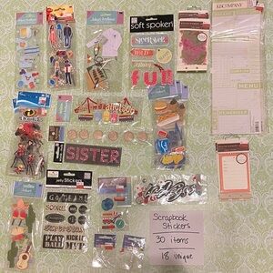 Colorful Scrapbook Stickers Set